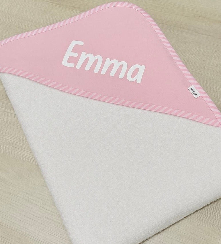 Toalla con capucha Rosa Personalizada
