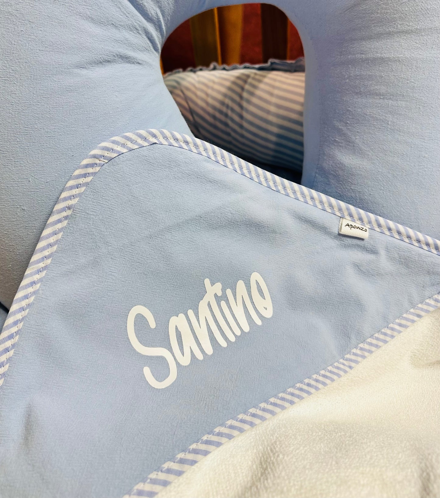 Toalla con capucha Celeste Personalizada