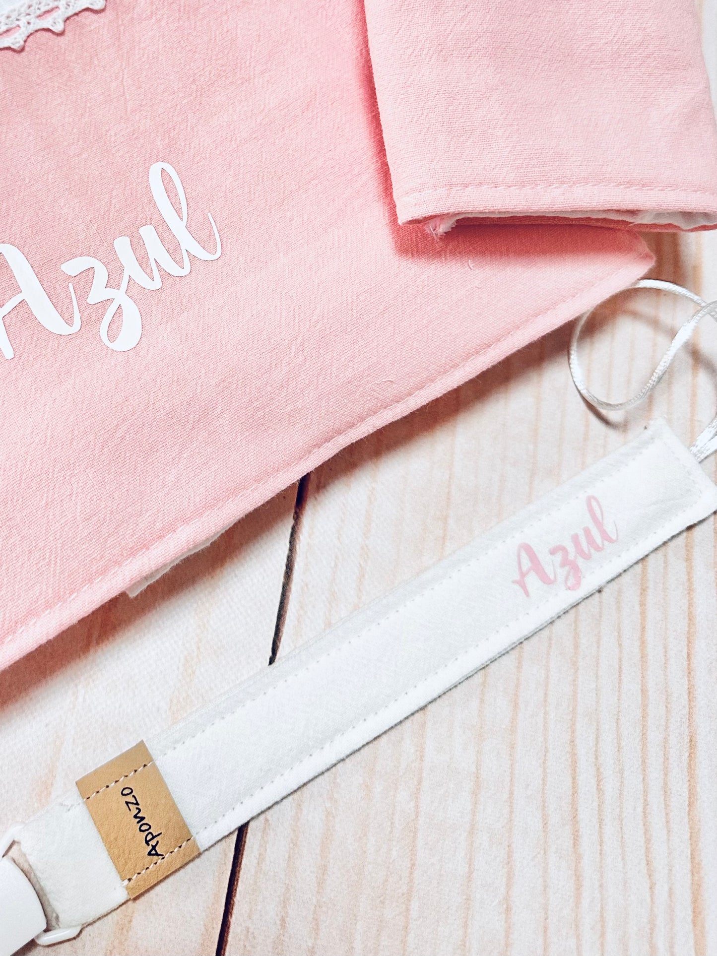 Porta chupete Blanco Personalizado