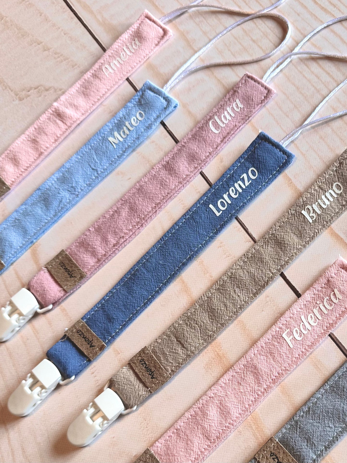 Porta chupete Azul Personalizado