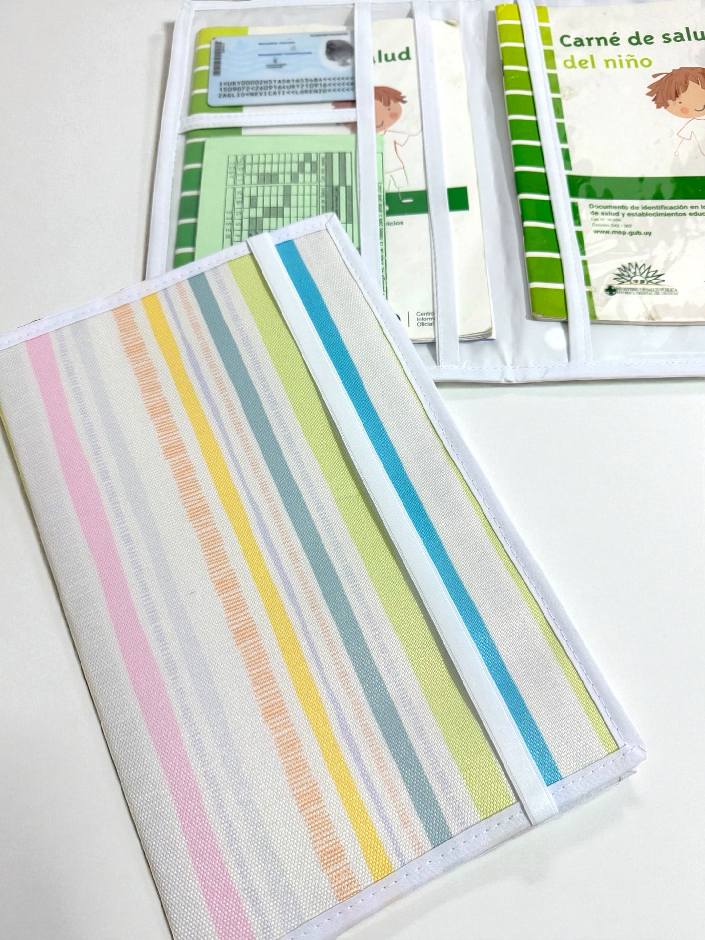 Porta documentos personalizado Rayado multicolor