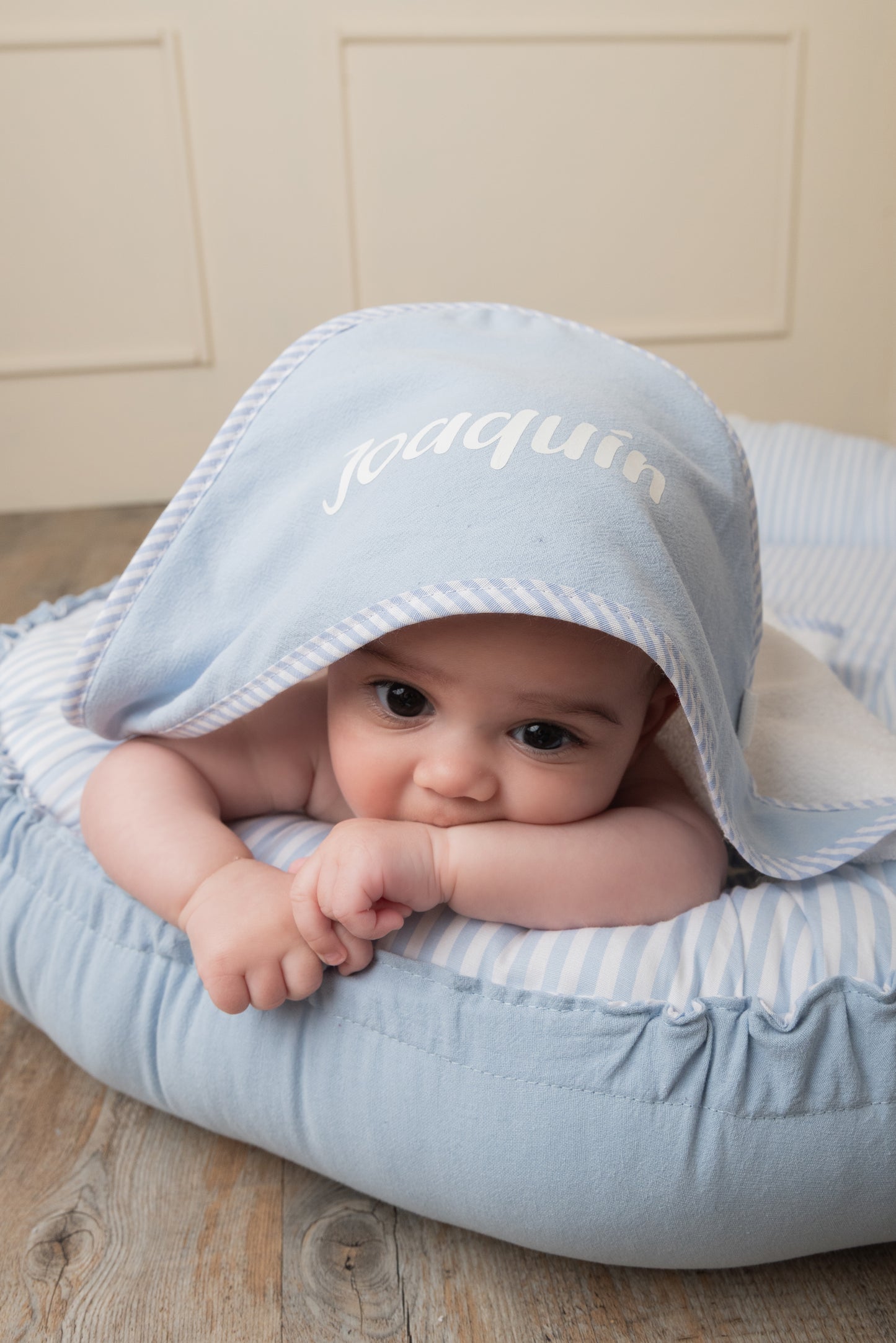 Toalla con capucha Celeste Personalizada