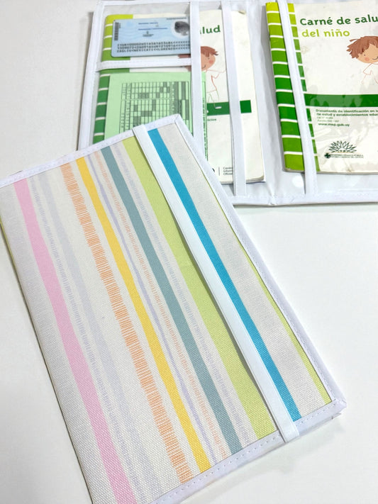 Porta documentos personalizado Rayado multicolor